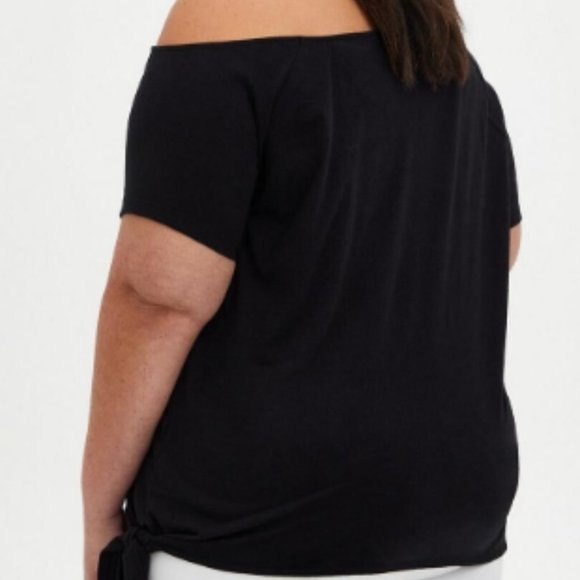 TORRID OFF-SHOULDER TEE WITH SIDE TIE - NWT - SIZE 6 OR 30W - Picture 3 of 6
